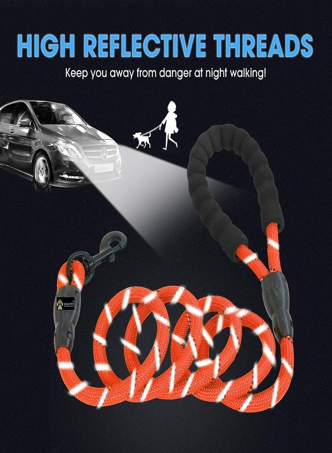 Eagle Pets Reflective Nylon Dog Leash - Durable No-Pull Pet Leash with Soft Padded Handle for Small, Medium & Large Dogs - Night Safety Walking Lead (Red, 5ft) - Image 5